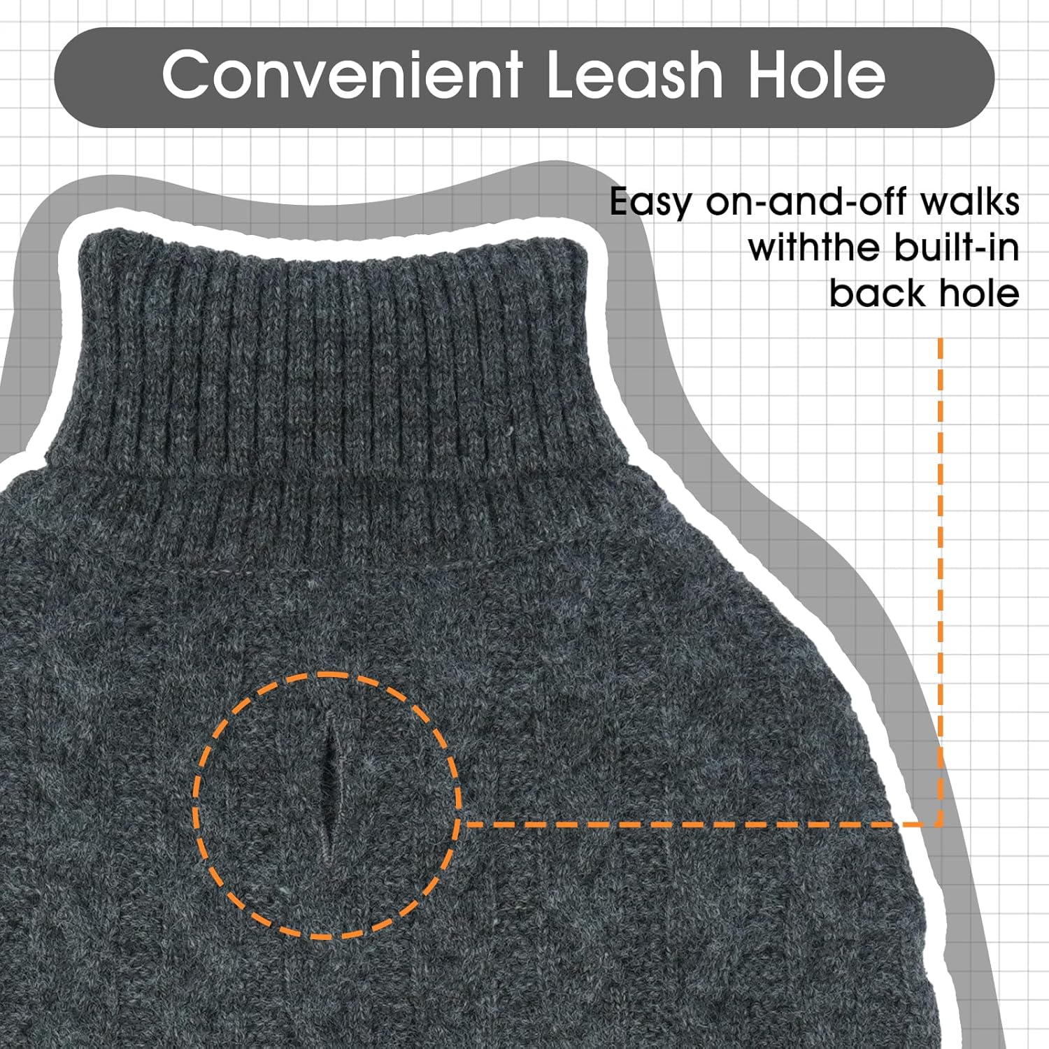 Dog セーター 冬 暖かい タートルネック プルオーバー、ソフト フェアアイルパターン ペット アパレル サイドレッグなし デザイ