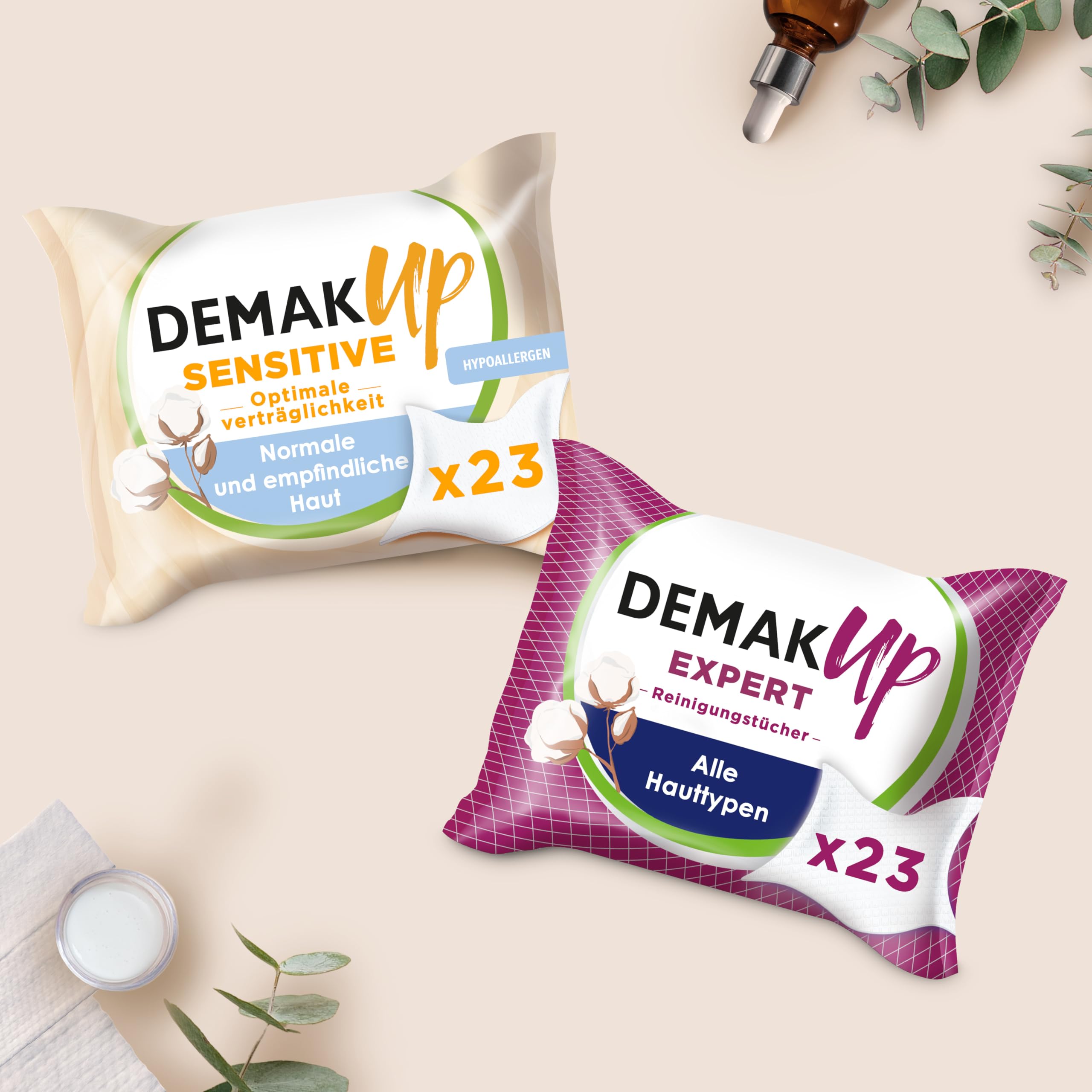 Demak´Up Sensitive płatki kosmetyczne okrągłe 12/1x23, 2,4 ml