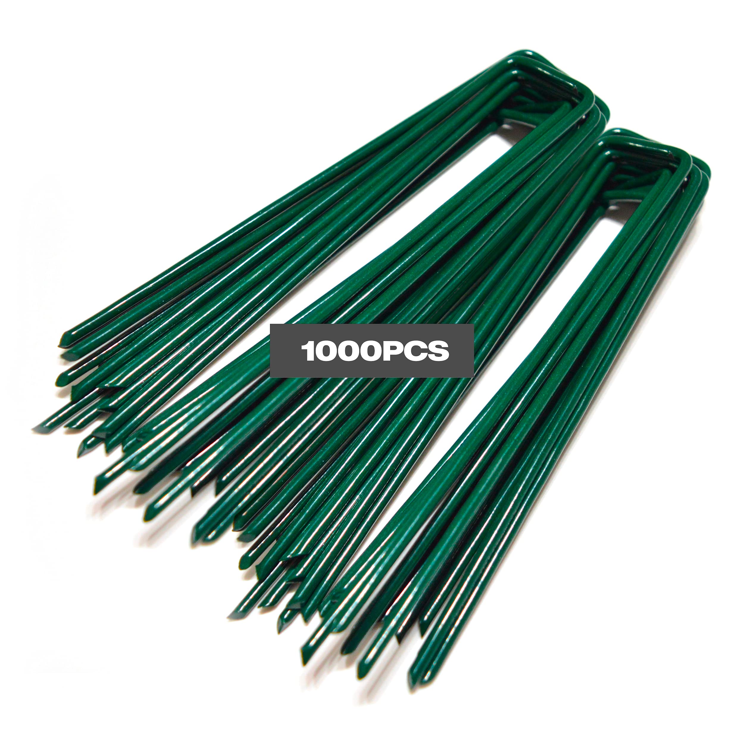 1000 Grapas Malla Antihierbas en Acero Galvanizado a Prueba de Oxido, Grapas Cesped Artificial para Jardín, Huerto, Invernadero, para Terrenos Blandos (Medidas mm H150 x L30 x D3)