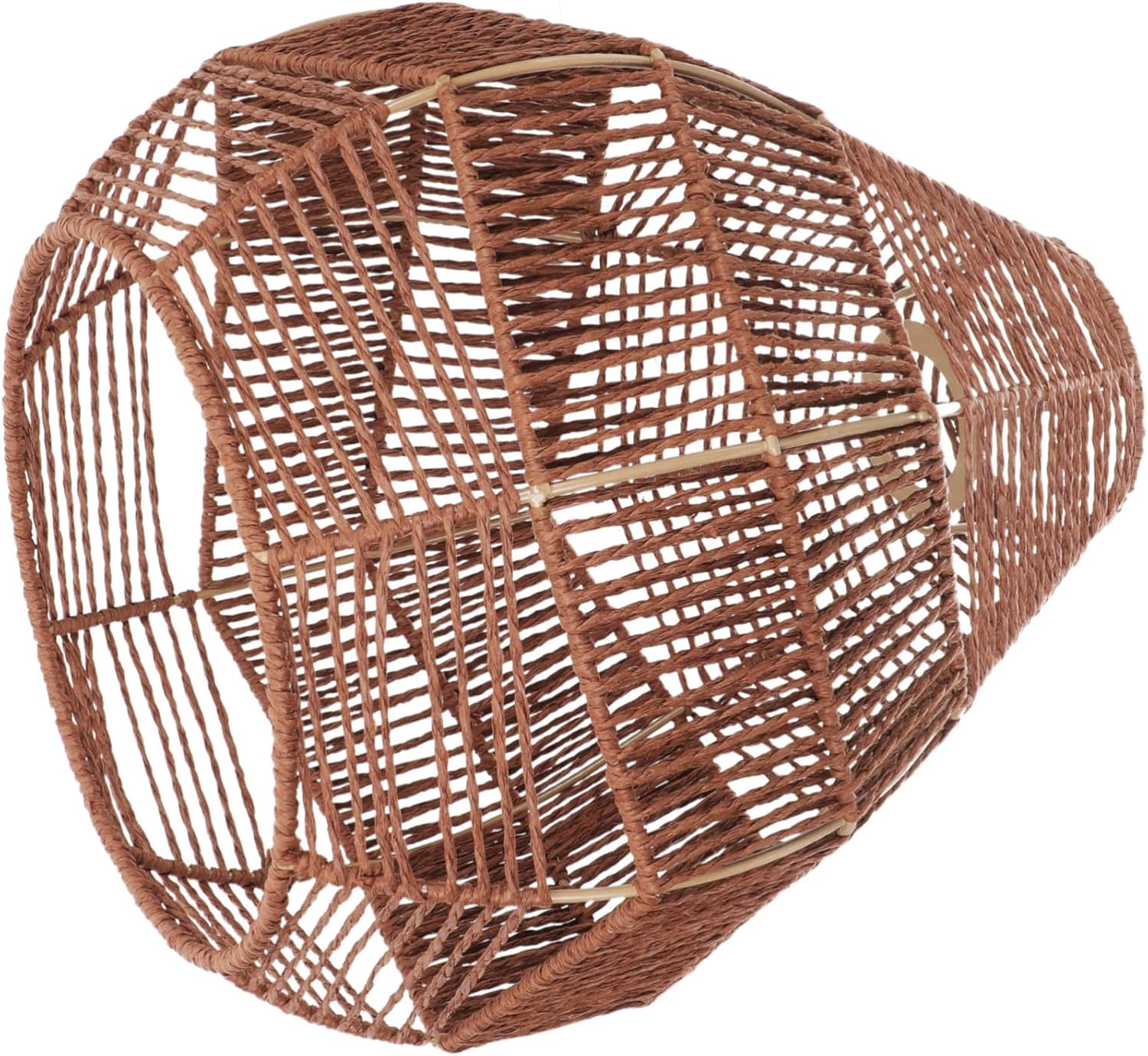 Alipis Braided Rattan Lamp Shade for Indoor Lighting Ceiling Light Cover with Dust Protection Minimalist Design for Living Room Kitchen Restaurant Decor