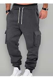 Pantalon en coton et lin avec taille élastiquée et cordon 'Deeluxe