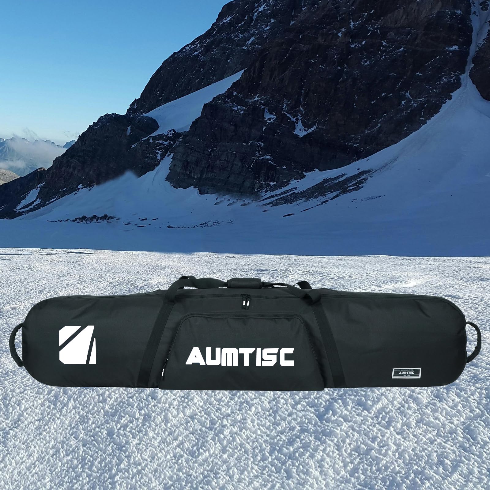 AUMTISC Snowboardtaschen Boardtaschen Skitasche Skitasche Skiausrüstung Snowboard Aufbewahrung Snowboard Reisetasche Gepolsterte Skitasche Skiausrüstung Ski Reisetasche Lange Skitasche Länge in 155cm