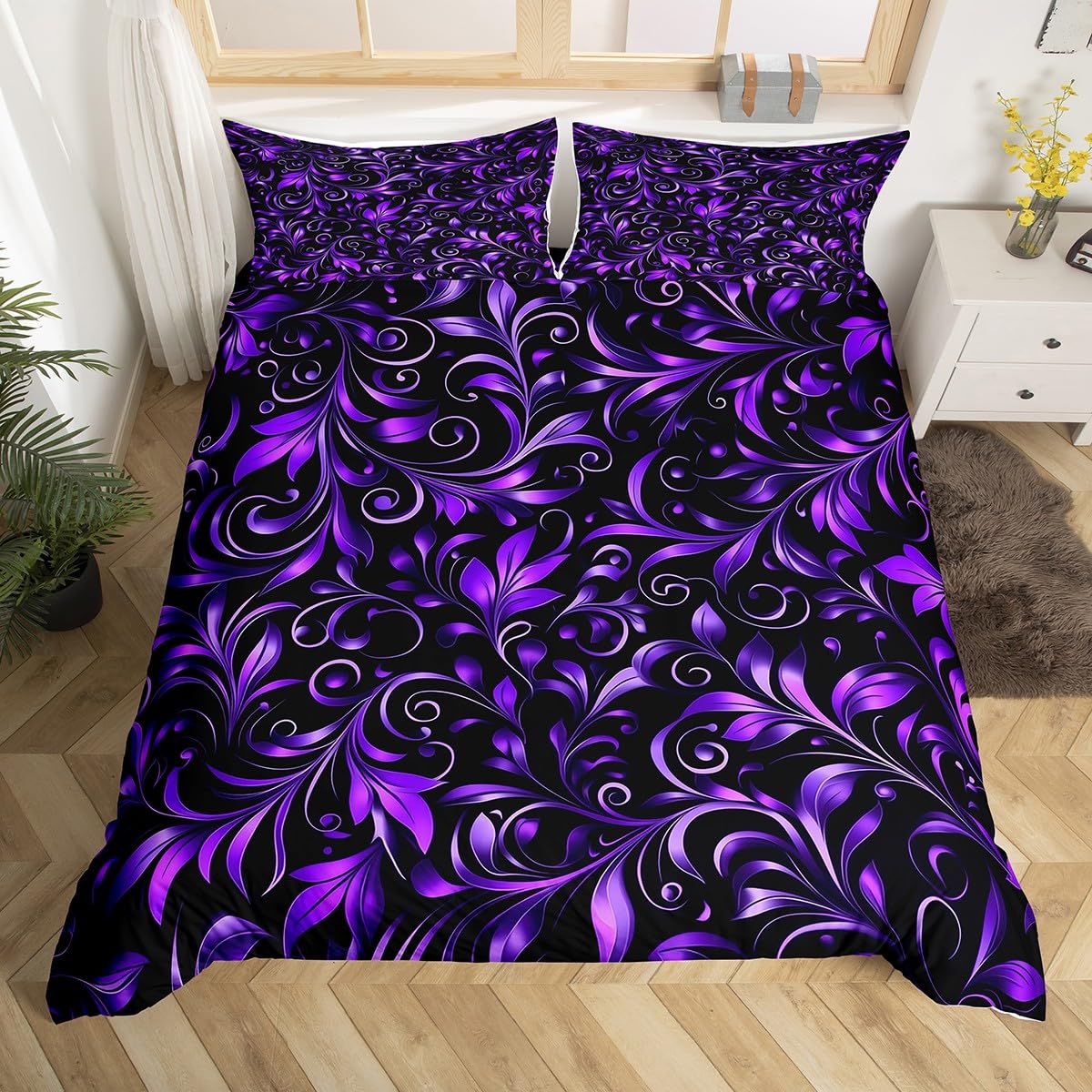 Parure de lit gothique 155x220 anti-décoloration pour raviver une chambre sombre