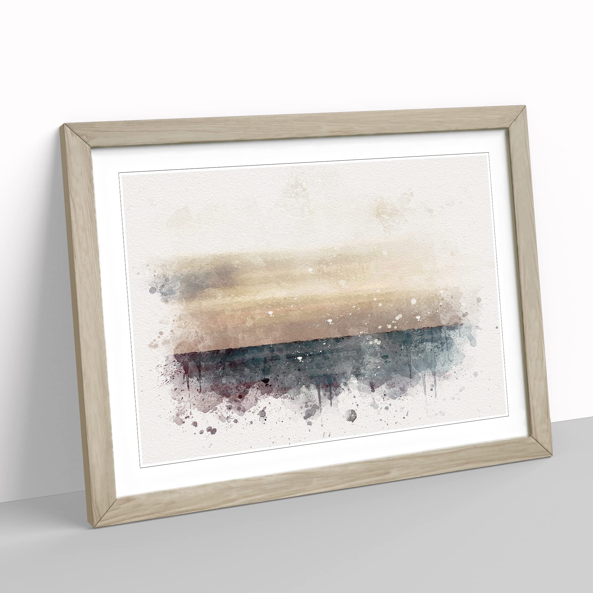 Horizon Rush In Abstract Modern Art Framed Print, Oak, A3 (46 x 34 cm) - Image 3