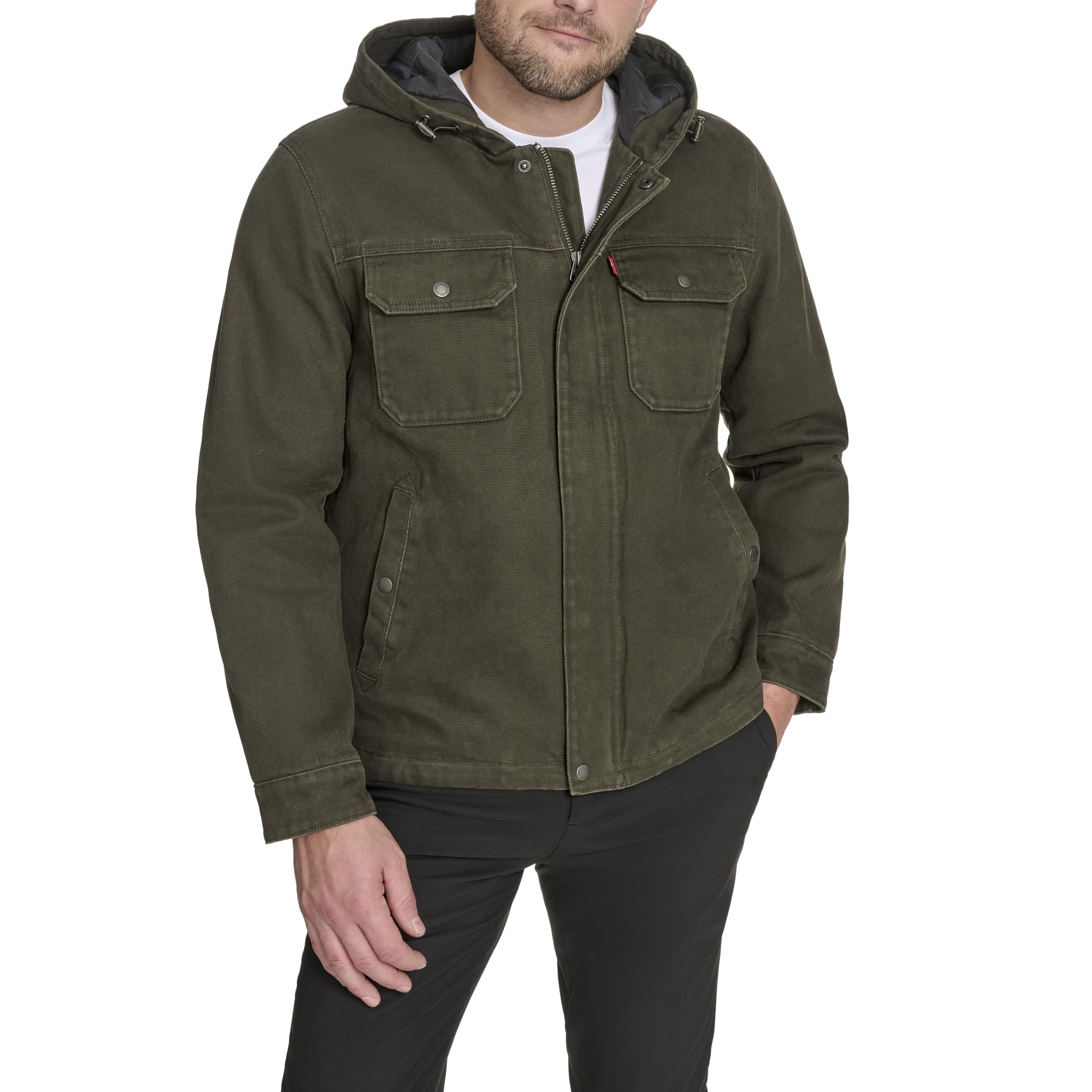 Levi's Men's Cotton Canvas Hooded Jacket