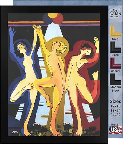 Lost Cabin Colorful Dance One de Ernst Ludwig Kirchner ImpresiĂłn en marco biselado negro ReproducciĂłn de pinturas de obras de arte finas Regalo Lost Cabin Colorful Dance One de Ernst Ludwig Kirchner ImpresiĂłn en marco biselado negro ReproducciĂłn de pinturas de obras de arte finas Regalo