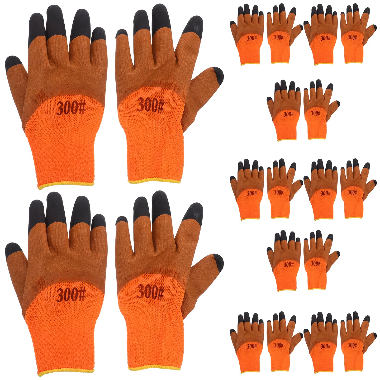 10pares Guantes de Trabajo Cálidos Térmicos para Clima Frío Forro Polar Unisex para Hombre y Mujer para Jardinería y Exteriores
