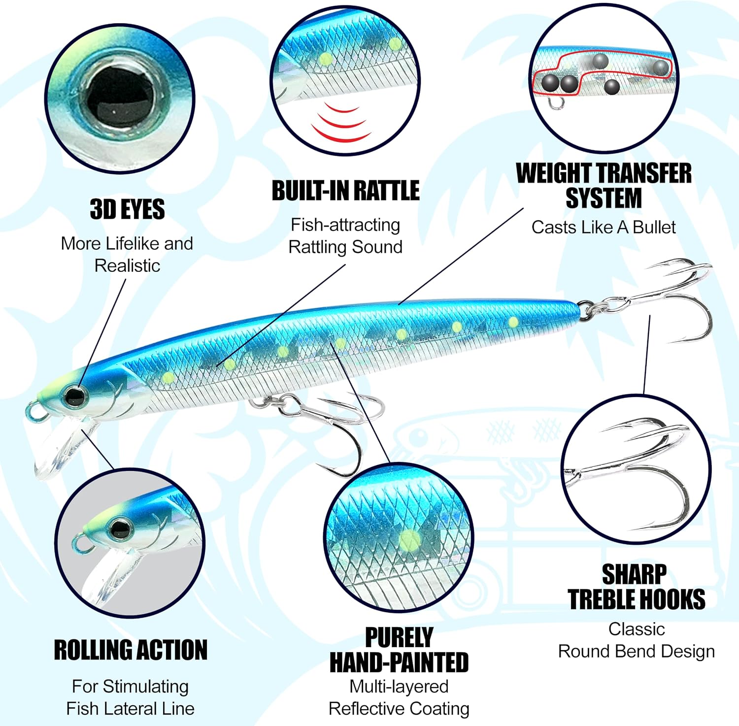 LUCKY CRAFT FlashMinnow 130MRS Saltwater Fishing Lures, Jerkbait for Halibut and Bass Fish, Slow Sinking 2-4ft, Surf Fishing Gear and Tackle Box Accessories