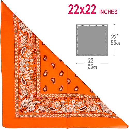 Miniatura 4 de BASICO 6Pack Bandanas for Men and Women I Bandana Headbands Handkerchiefs