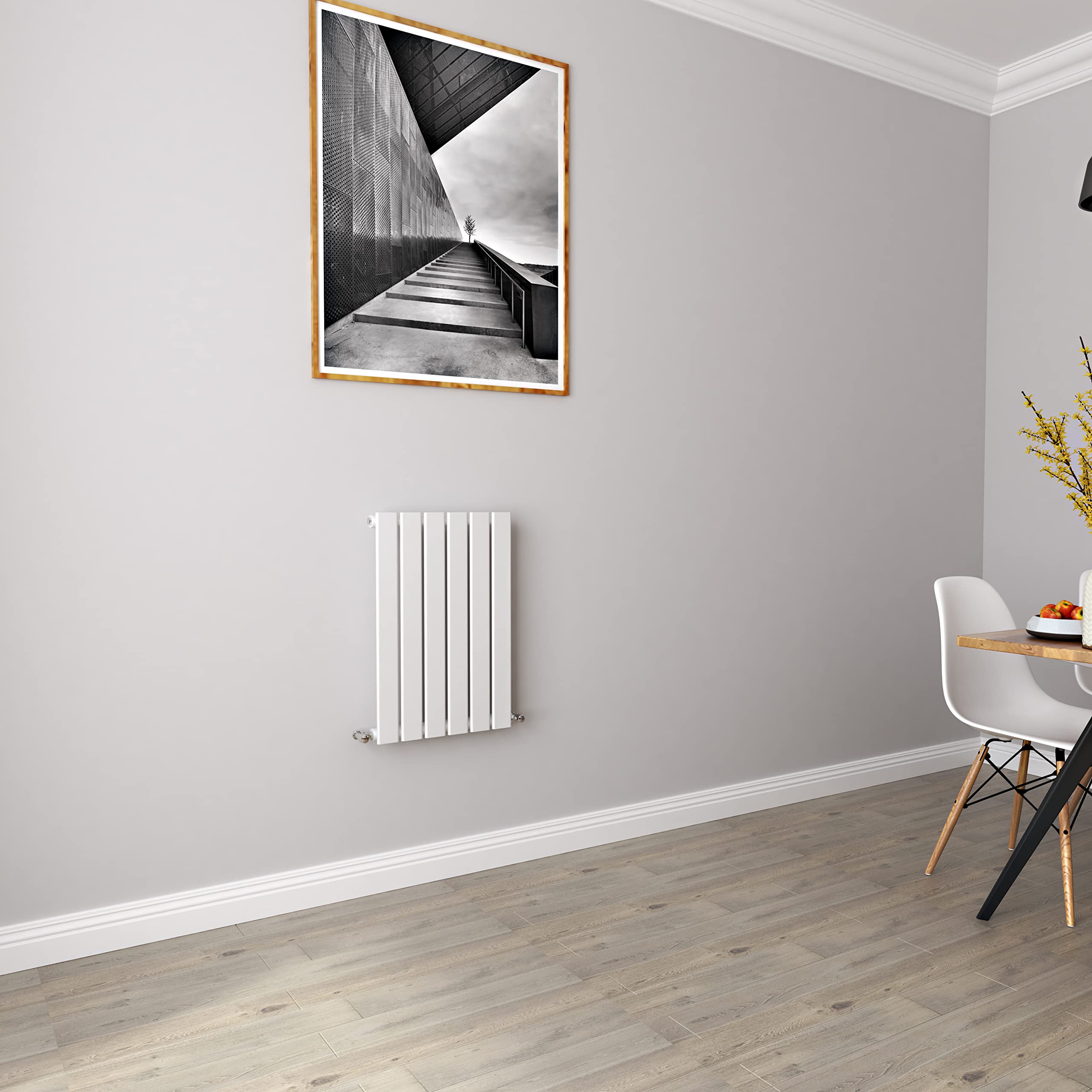 Biubiubath White Radiators Horizontal Small Rad Single Flat Panel Central Heating Radiators 600 * 408Mm