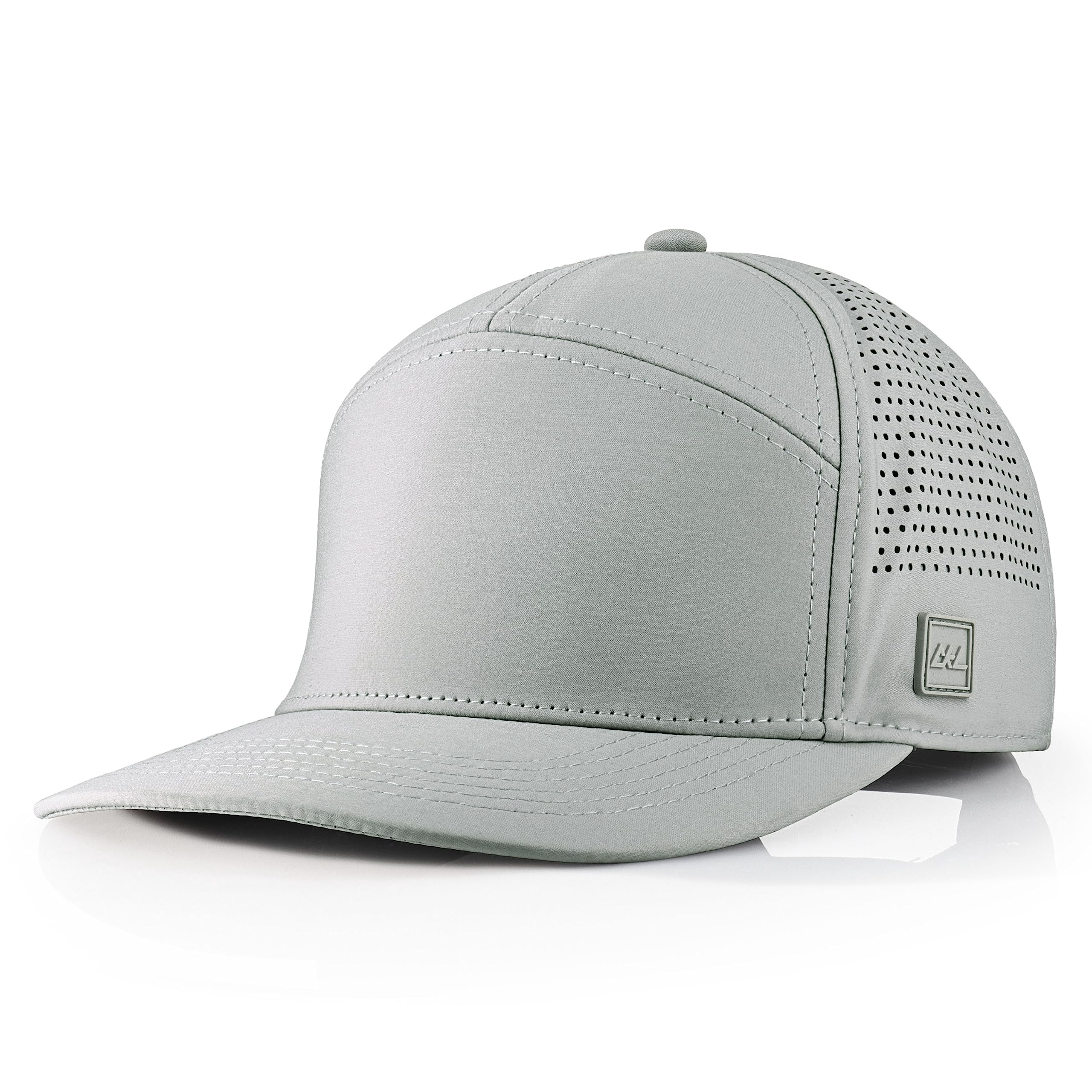 CHOK.LIDS Cooling Trucker Hat Performance Cooling Mesh Back Flat Bill Hat Waterproof Dry Baseball Cap Fitted Hats for Men (Light Grey)