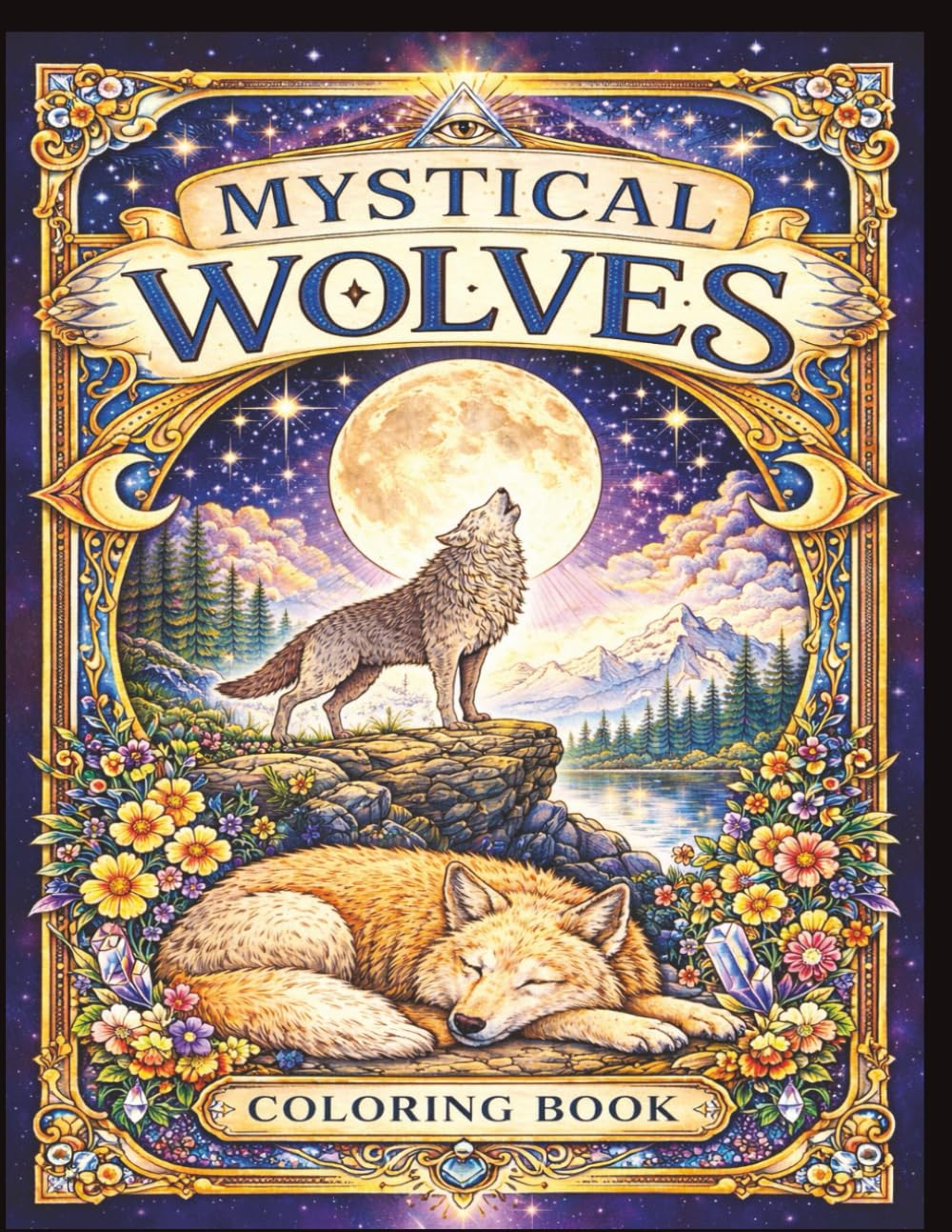 Mystical Wolves: Coloring Pages