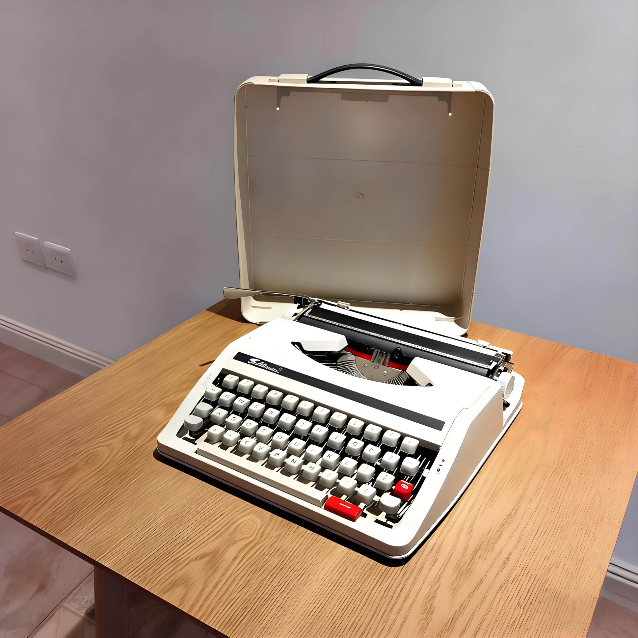 Macchina da Scrivere Meccanica Portatile Tradizionale Vecchio Stile, Macchina da Scrivere Manuale, la Scelta Migliore per un Insegnamento Immersivo Della Digitazione Basato su Principi Meccanici.