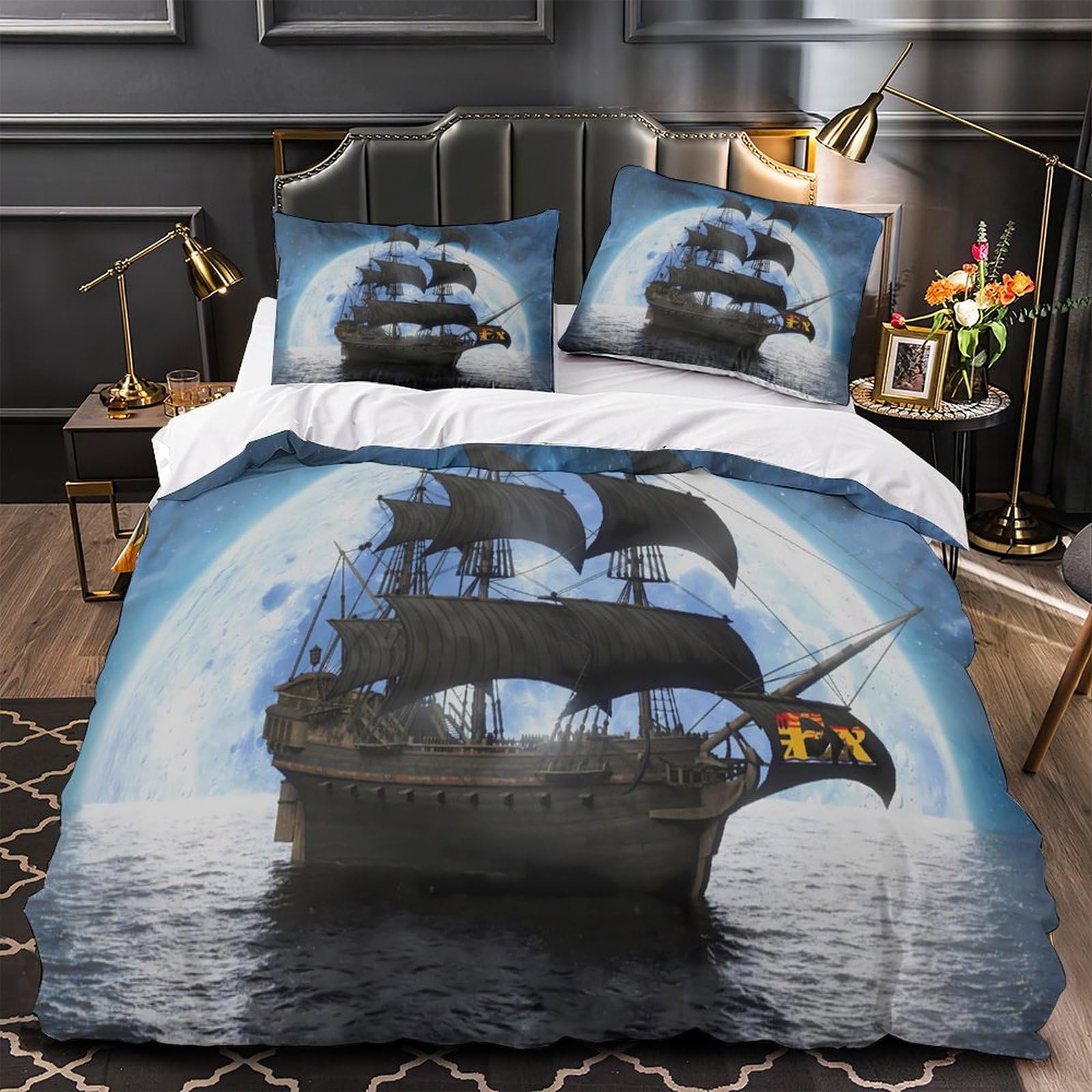 Housse de couette 260x220 cm avec fermeture éclair résistante pour un lit king size facile à faire