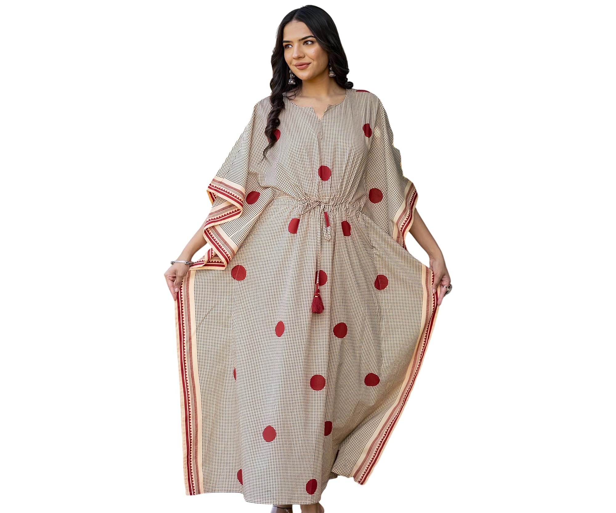 Pure Cotton Kaftan Nighty for Women | Kaftan Maxi for Women | Kaftan Night Gowns for Women | Cotton Nighty for Women Stylish-image-21