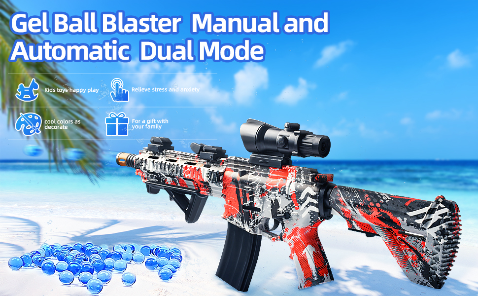 Watch Gel Ball Blaster M416 Toy Gun with 30000 Water Beads on Amazon Live