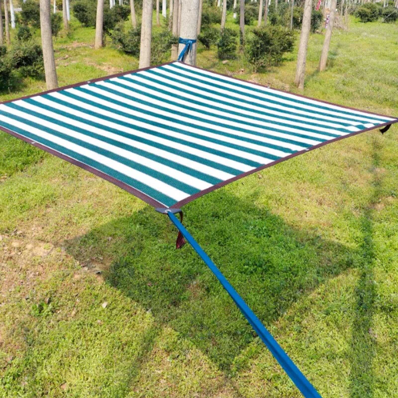 Żagiel zacieniający, zadaszenie podwórkowe, 2x19m, 3x15m, 5x12m, przepuszczalność powietrza i wody, utrzymuje chłód, wentylację, na taras, patio, pergoli, wiatę samochodową (4 x 6 m)