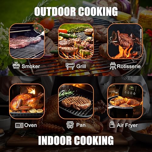 Miniatura 4 de INSMART Termómetro inalámbrico inteligente para carne, rango Bluetooth de 330 pies, 100% impermeable, parrilla de precisión para cocinar, múltiples