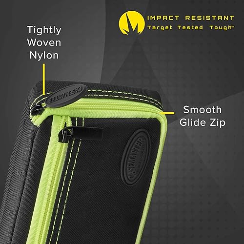Miniatura 3 de Casemaster Plazma - Funda para dardos suaves y de acero, capacidad para 3 dardos y cuenta con tubo de almacenamiento integrado y bolsillos para