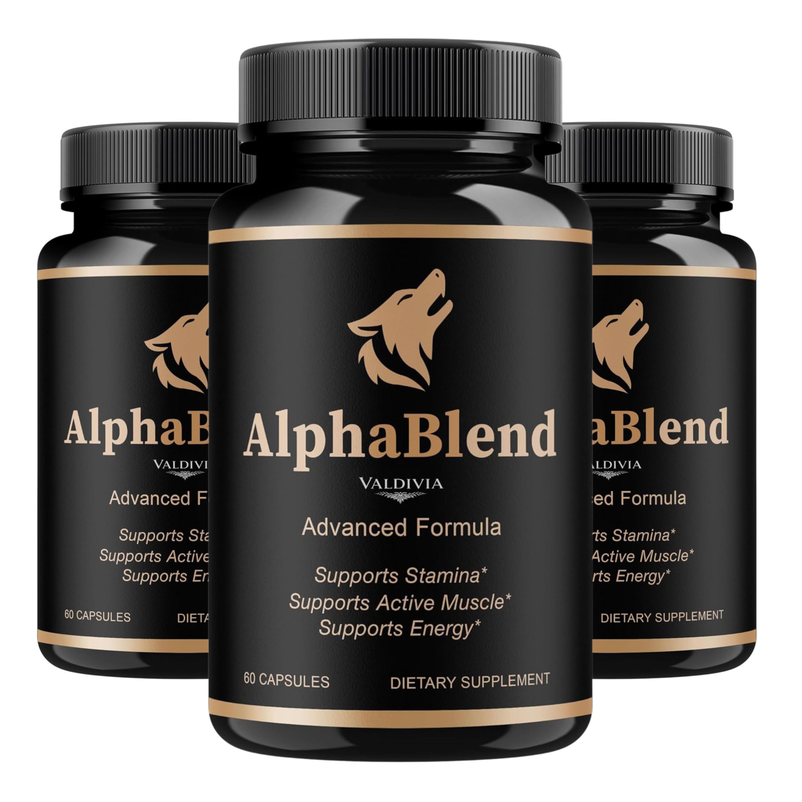 (3 Pack) Alpha Blend Capsules - Official AlphaBlend Advanced Formula Support - Maximum Strength, All Natural Alpha Blend Supplement for Overall Health & Wellness, 180 Capsules for 3 Month