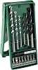 Bosch Professional Accessories Bosch Concrete Drill Bit And Screwing Set, Green, 15 Pieces, Wood Drilling Bit: 468, Concrete Drilling Bit: 568, Long-Lasting Use