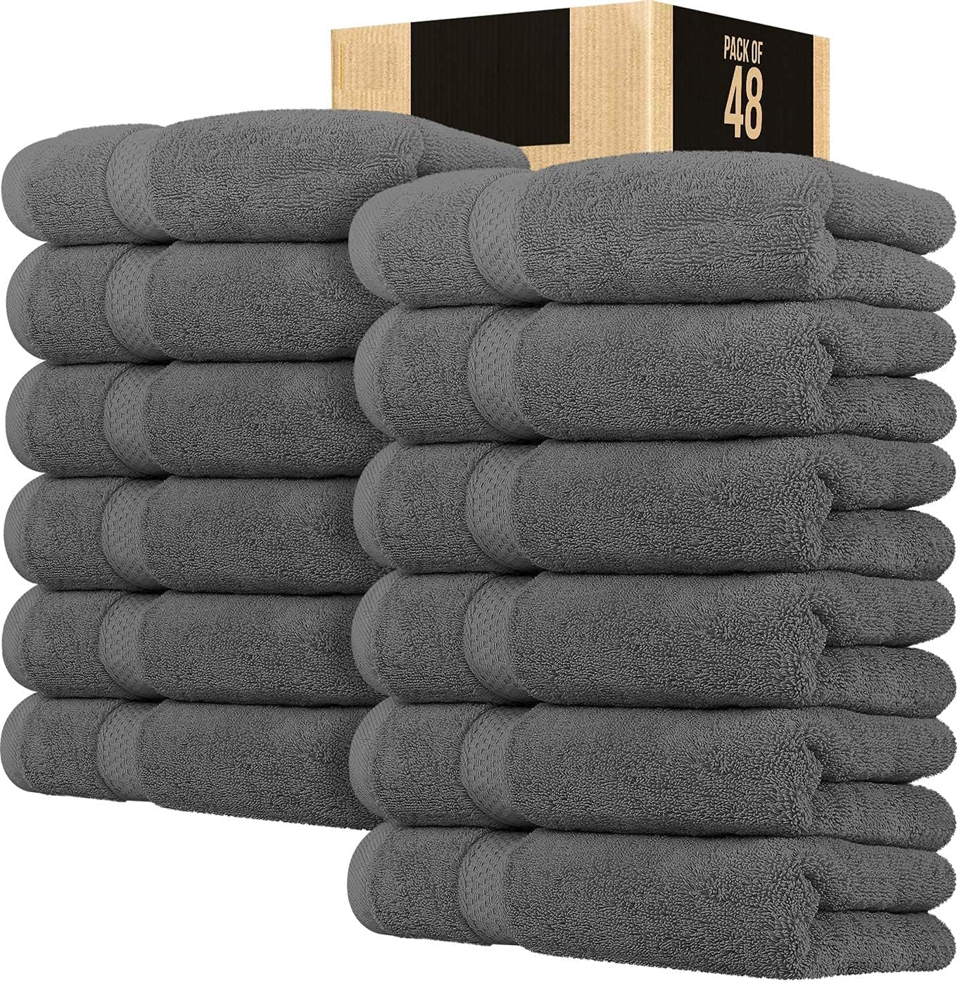 SimpliMagic Bath Towels, Gray, 25x50 Inches Towels for