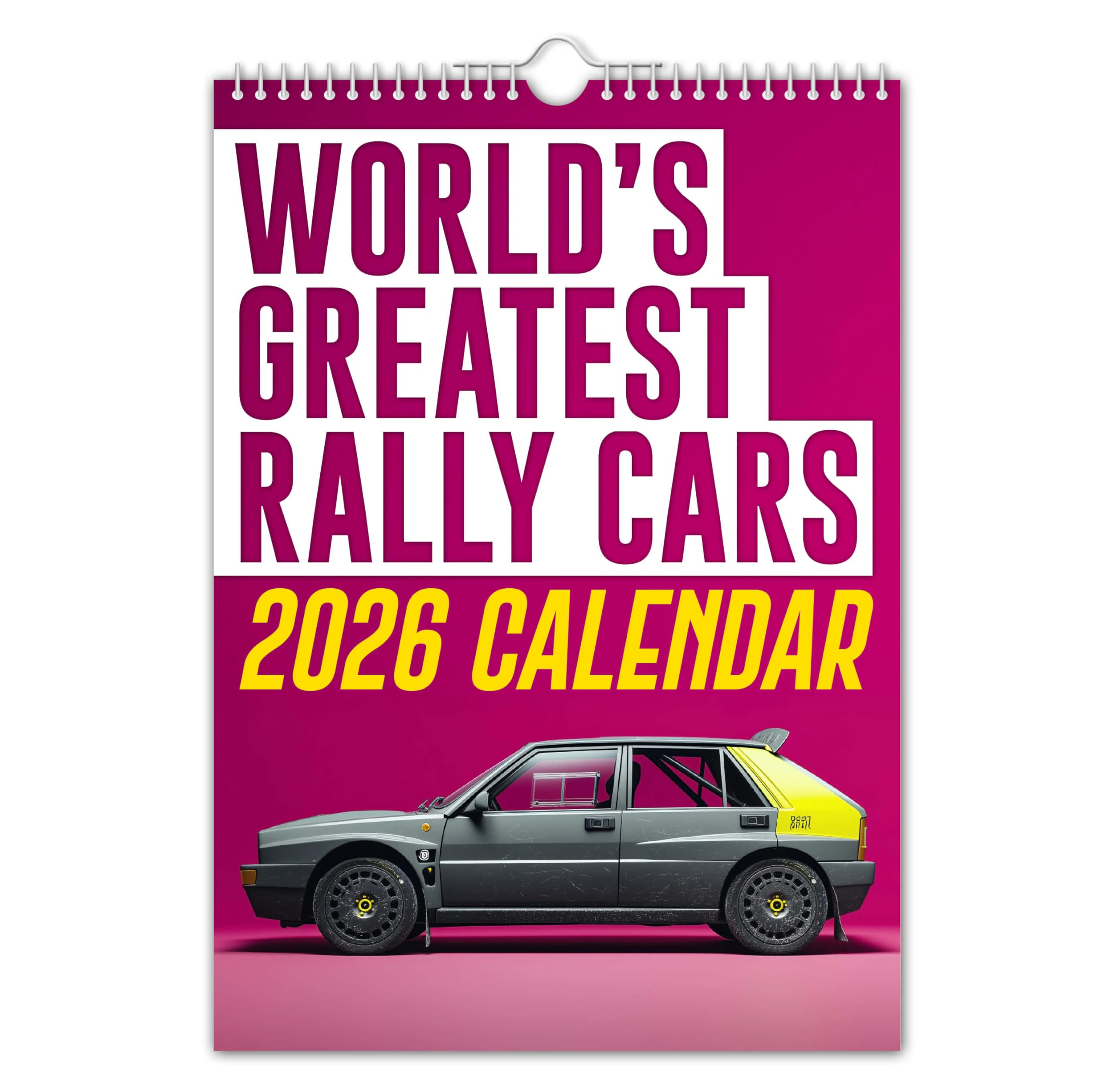 The Calendar King - World's Greatest Rally Cars - 2026 Wall Calendar - Nostalgic/Motoring/Classic Car/Christmas/Birthday/Gift Idea/Present/Novelty/Secret Santa/Office Gift (Full Colour, A3 Size)