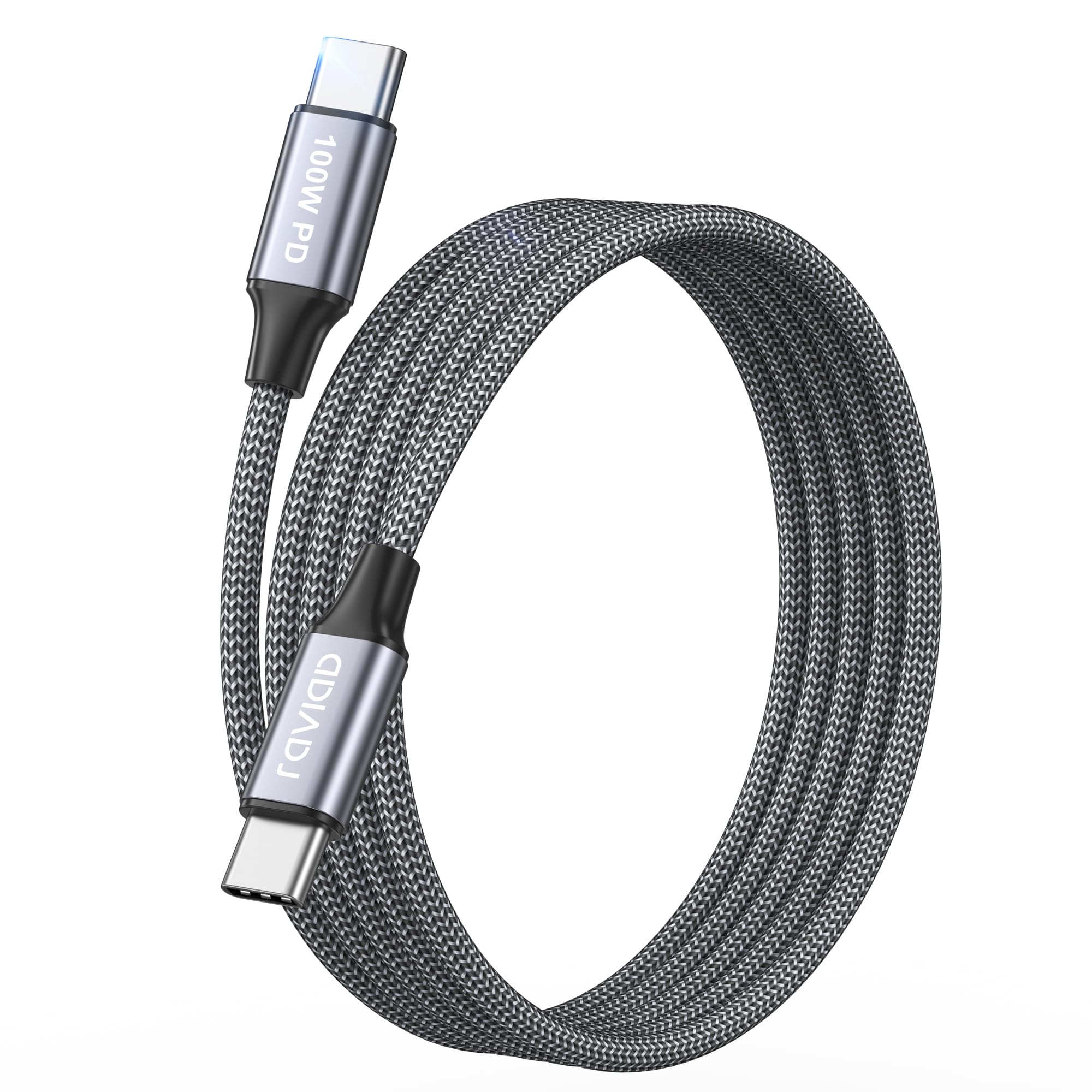 RAVIAD 100W Cavo USB C USB C [2M] Cavo USB Type-C Ricarica Rapida | PD3.0 5A Nylon Cavo Tipo C Caricabatterie Cellulare per iPhone 17 16 15 Pro, Galaxy S26 S25 S24 S23, Pixel, iPad Pro, MacBook