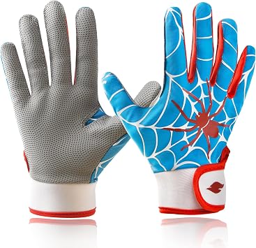 Youth Baseball & Softball Batting Gloves for Kids with Super Grip Fit
