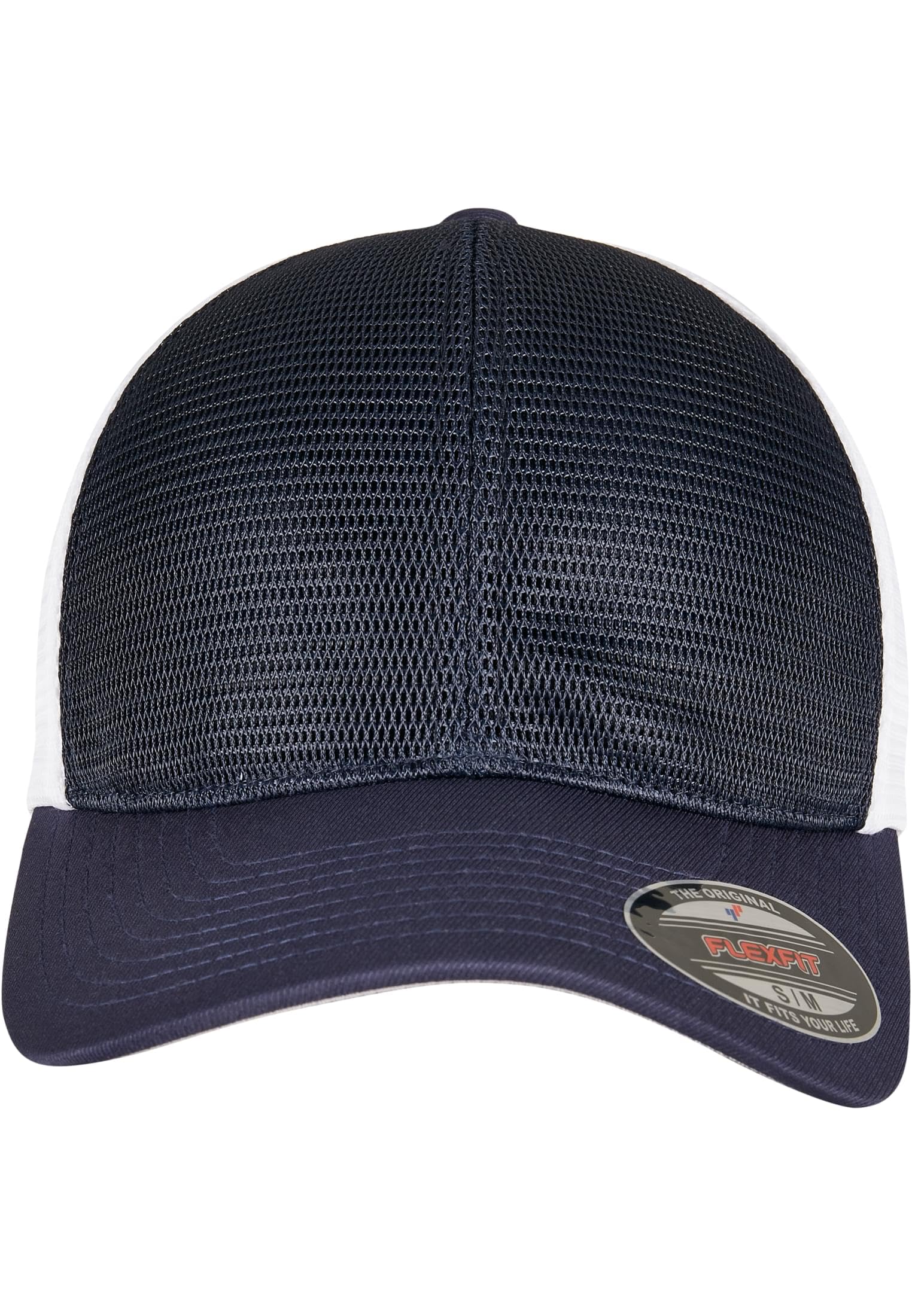 Flexfit Unisex 360 OMNIMESH Cap 2-Tone Baseballkappe, Navy/White, S/M