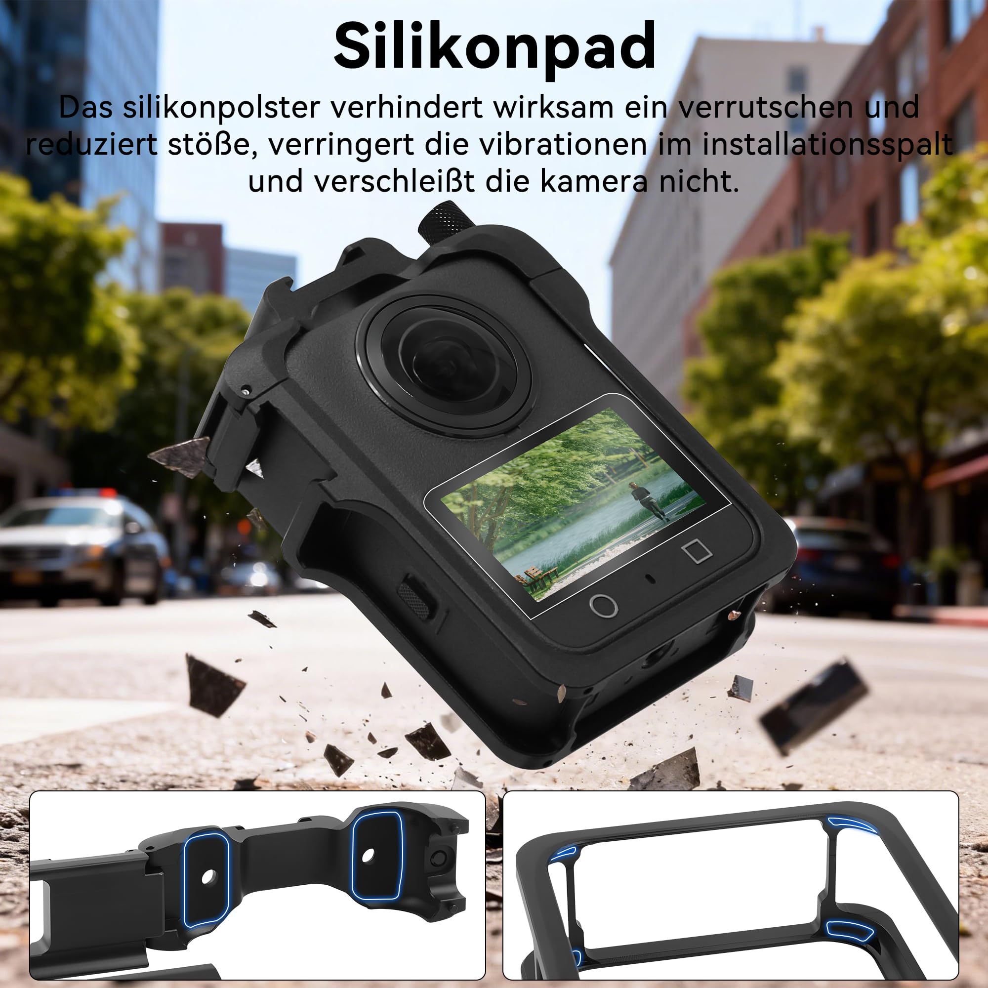 Osmo 360 Metal Klatka Fotograficzna Akcesorium 3 w 1 z Silikonową Osłoną Obiektywu Ochraniaczem Ekranu Metalową Ramą Rozszerzającą Klatkę do DJI Osmo 360 Kamery do Akcesoriów