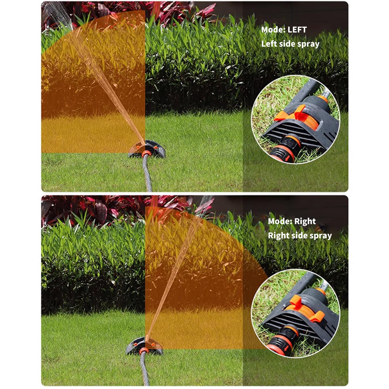Aspersor de césped Ajustable de Servicio con Cobertura de 8-10 m para Jardines y macizos de Flores Aspersor turbos para césped y jardín