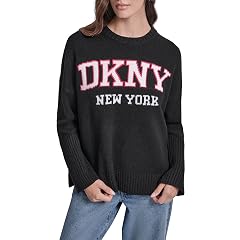 DKNY Womens Athletic Fit Logo Sweater