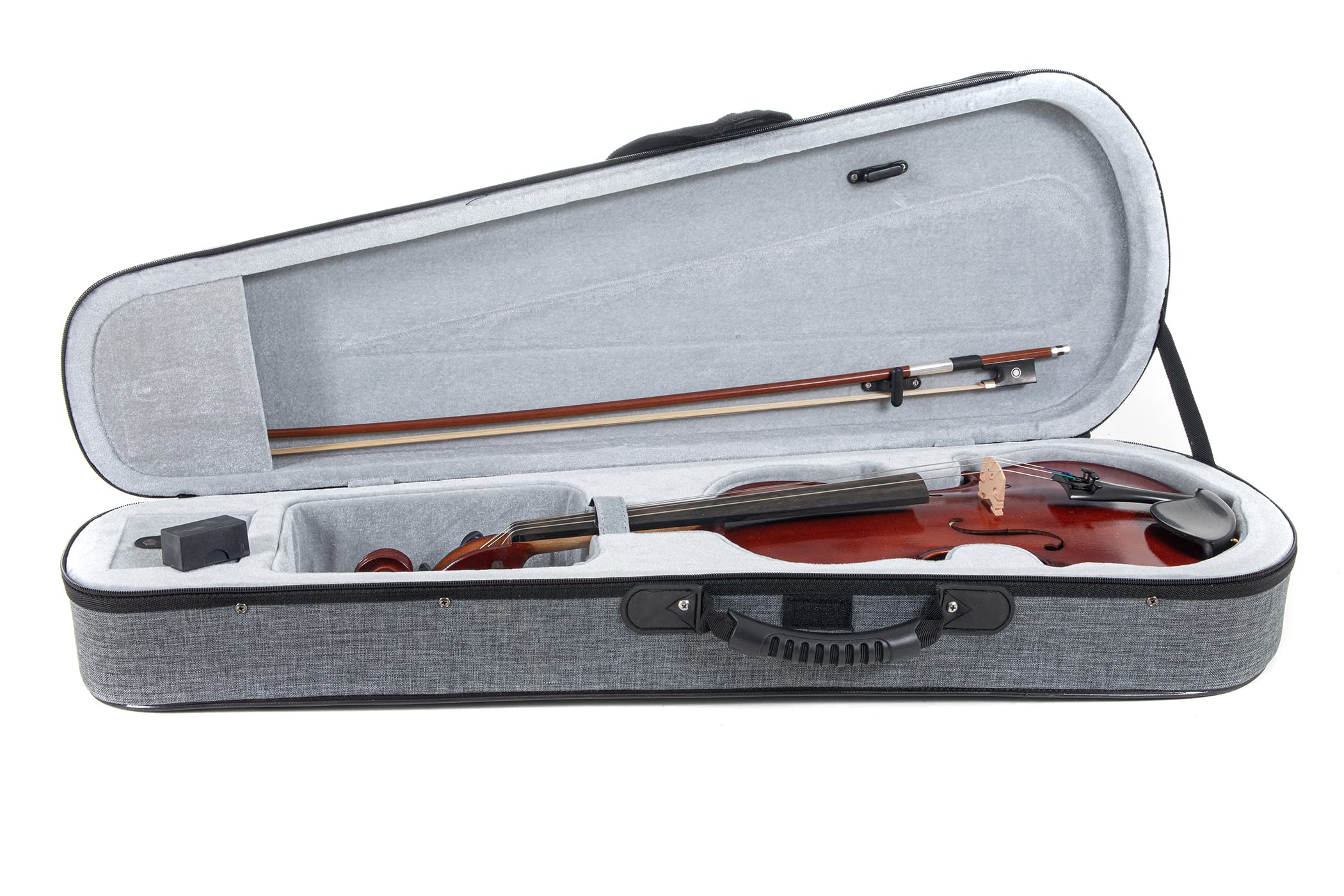 PURE GEWA Set de viola EW Set de ébano - Viola 35,5 cm, Set listo para tocar incl. estuche, arco, colofonia, mentonera, afinador fino