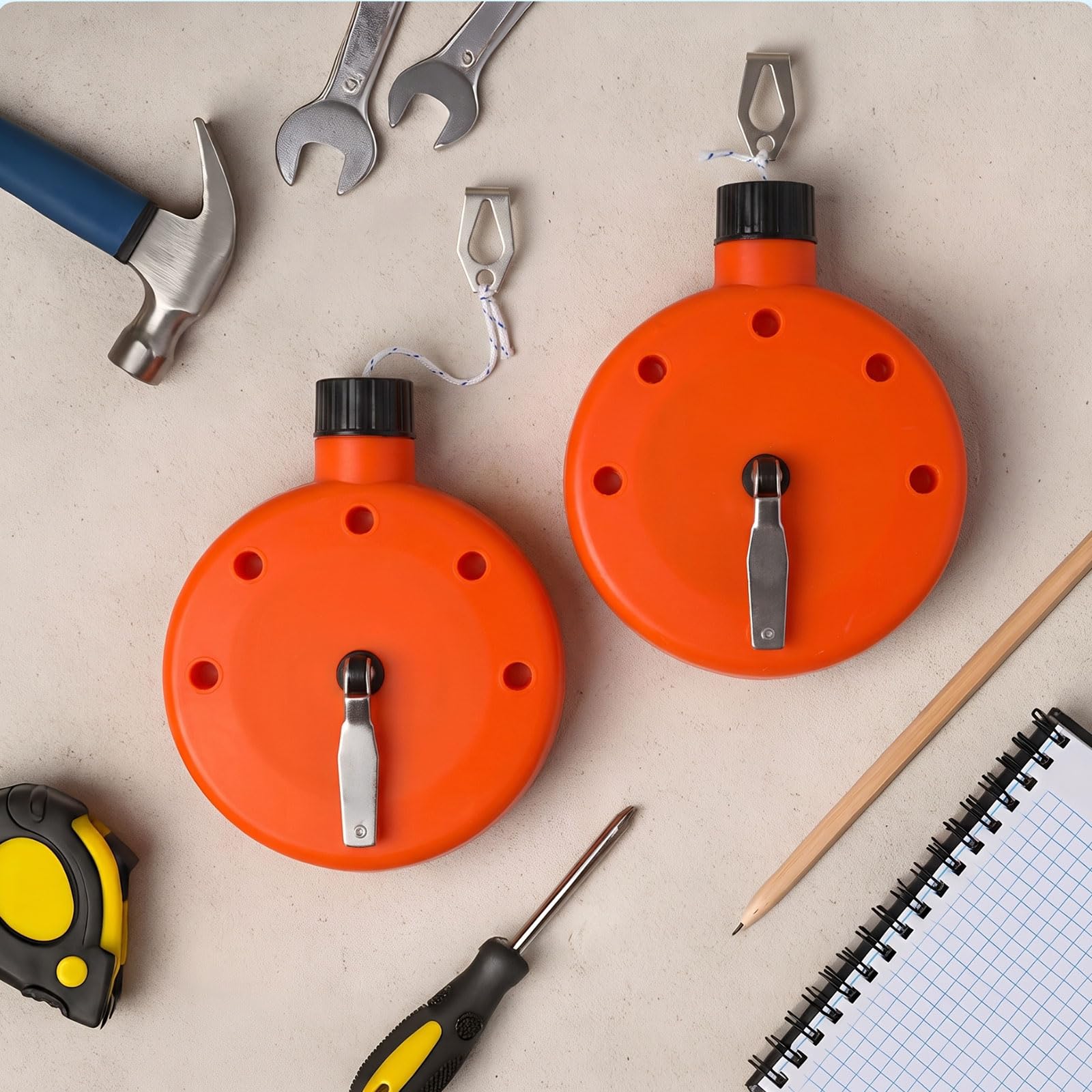 AmazingSpark 1 Chalk Line Tool for Building 100 ft, Orange — Amazon image 4