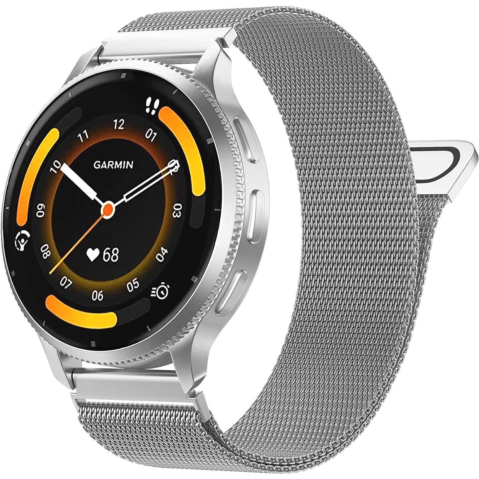 Stainless Steel Milanese Loop Band Compatible with Garmin Venu 3s/Venu 3/Venu 2s/Venu 2/Venu 2 Plus/Venu/Venu Sq/Venu Sq Music/Venu Sq2 Watch Band, Metal Magnetic Clasp18mm/20mm/22mm Width Band for All Venu Series