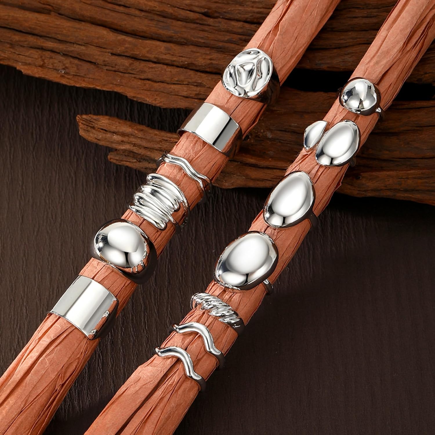 13 Pcs Silver Rings for Women Chunky Stackable Rings Set for Women Trendy Knuckle Statements Rings Pack Fashion Jewelry Gifts - Image 2