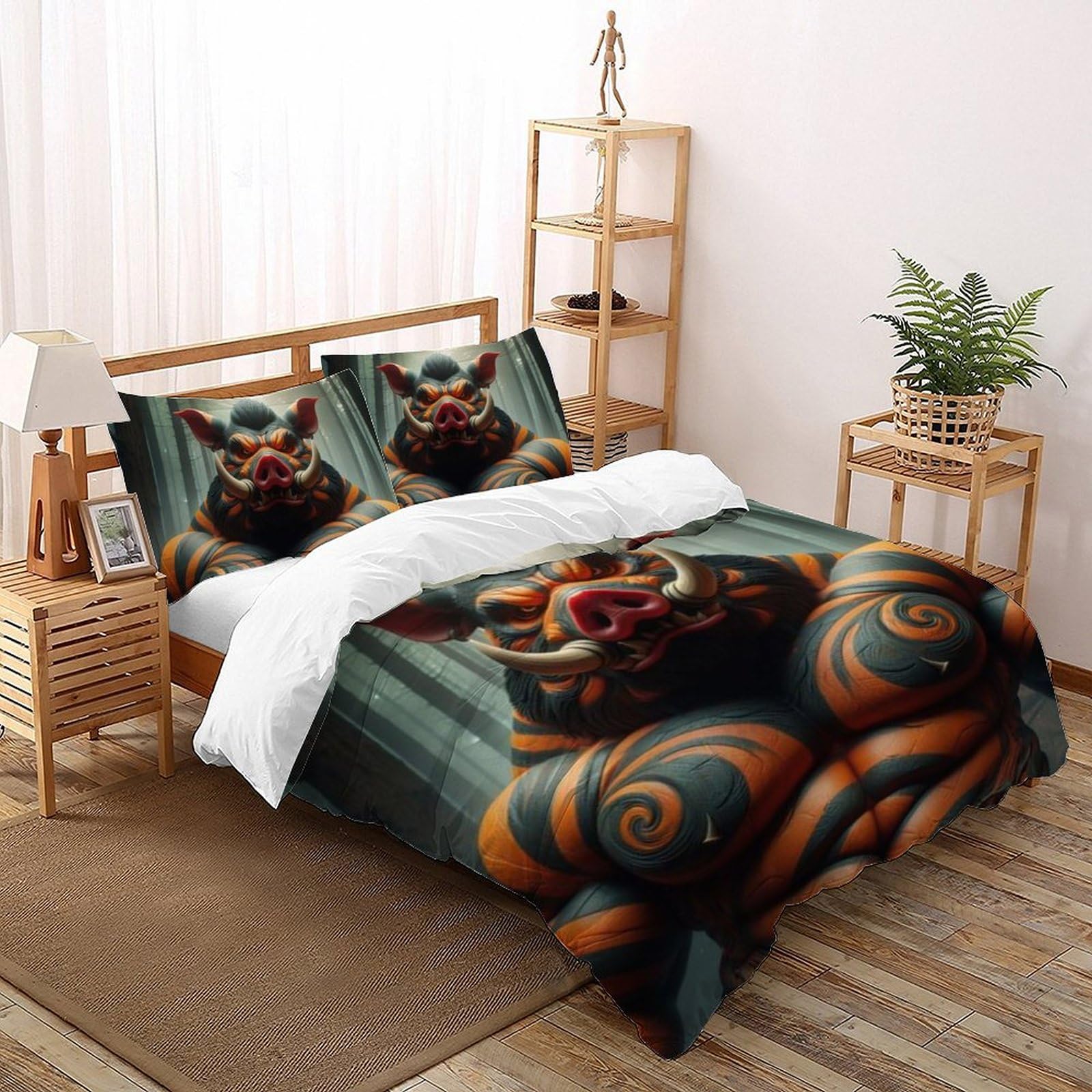 Housse de couette animaux 3D 200x200 grand lit enfant pour éliminer la corvée de repassage