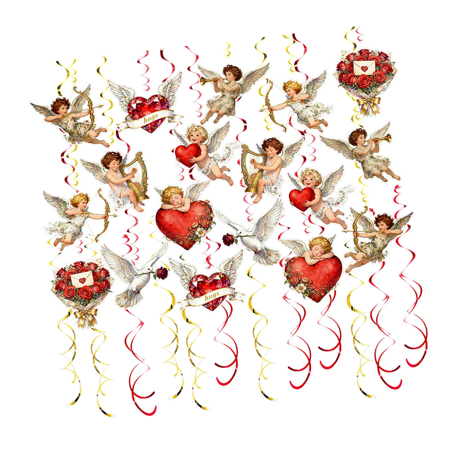 Kangnice Party Helical Hanging Decors Sustainable Paper Ornament Easy Installation Creates Romance Visual Appeal Easy Install