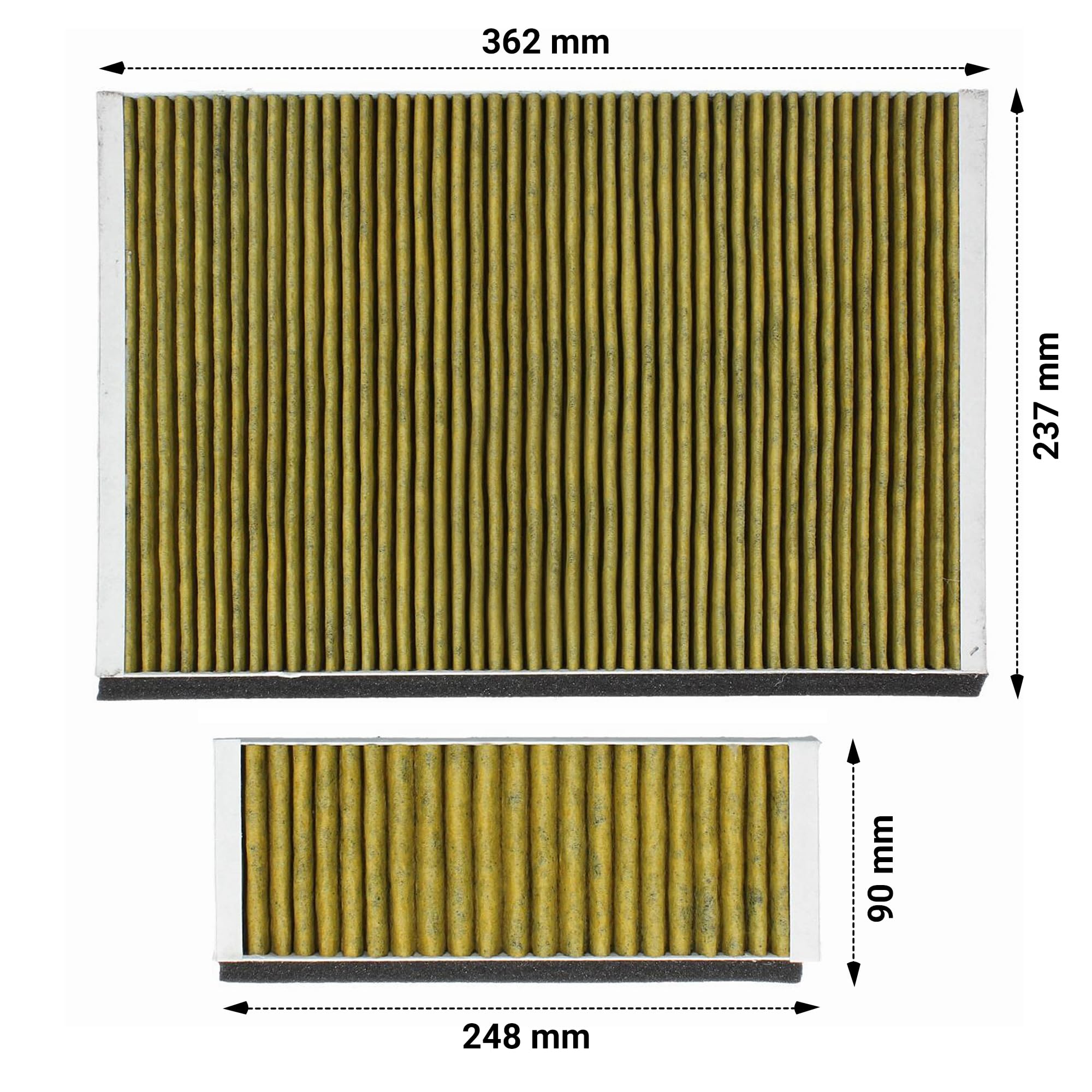VIOKS 2x Aktivkohlefilter Abzugshaube Ersatz für Bosch Siеmens 11041790 | Geruchsfilter Heckfilter, Clean Air Filter, Ersatz für Neff Constructa 11018700 DWZ0AK0A0 Z51AIA0X0, für Dunstabzugshauben