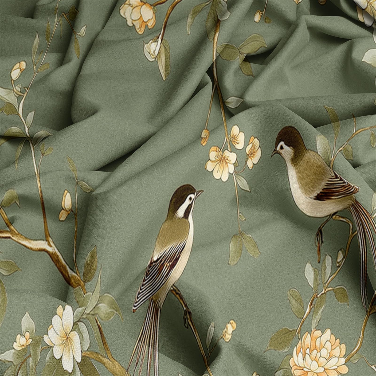 Zestawy pościeli w stylu retro 200 x 200 cm, styl retro chiński kwiat i ptak obraz poszewka na kołdrę miękka i oddychająca poszewka na kołdrę, łatwa pielęgnacja, luksusowa poszewka na kołdrę z
