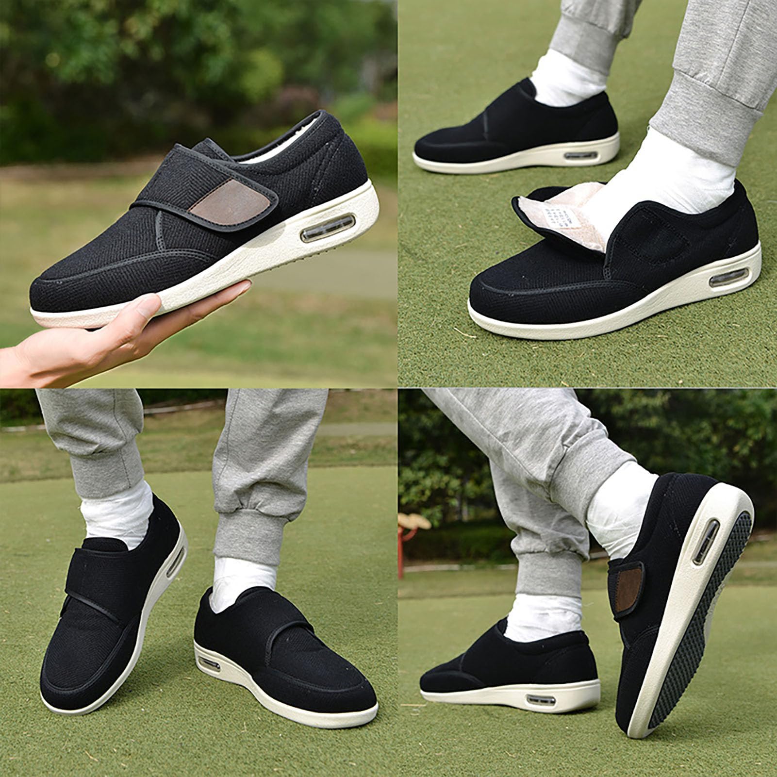 VducK Zapatos Estilo Deportivo para Diabéticas, Regolabile Scarpe Scarpe da Passeggio para Pies Hinchados Zapatos Especiales para Diabeticos Hombre Aliviar el Dolor de Pies