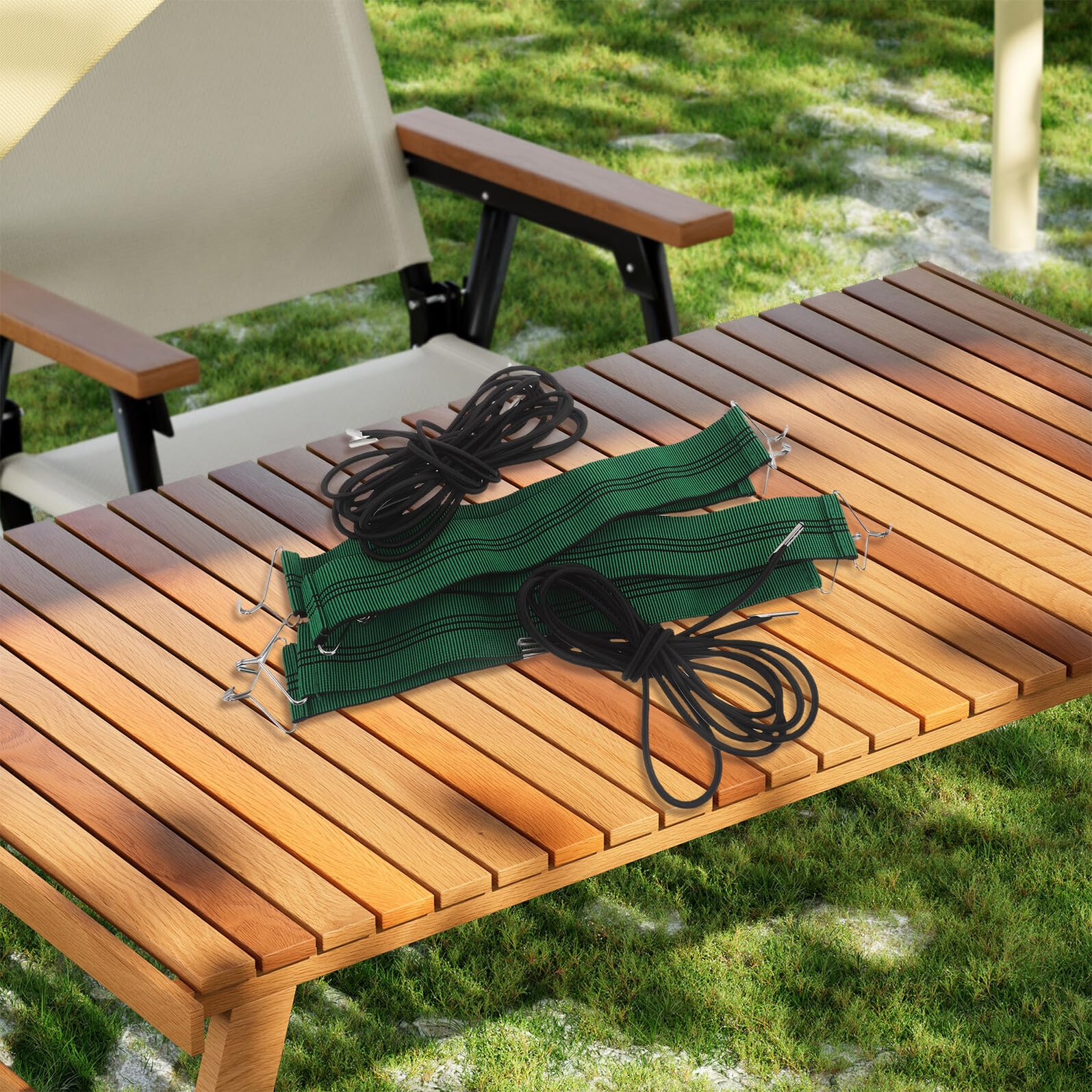 Confezione da 9 elastici di ricambio per sedie pieghevoli, per giardino, patio e spiaggia, facili da riparare e affidabili, ideali per uso esterno