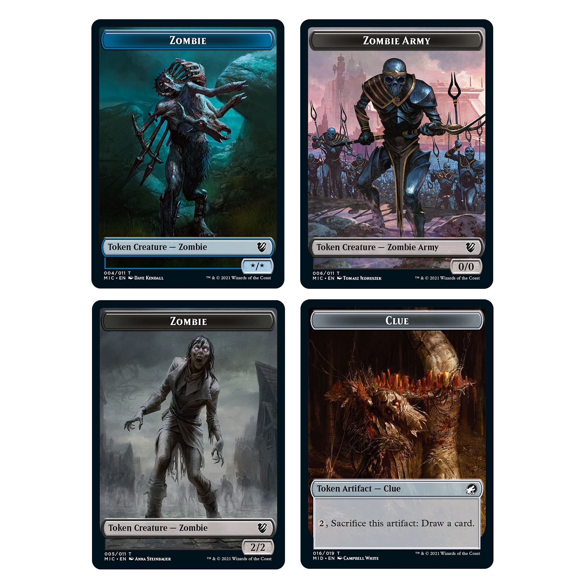 Amazon.com: Magic The Gathering Innistrad: Midnight Hunt Commander Deck –  Undead Unleashed (Blue-Black)