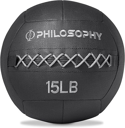 Philosophy Gym Bola medicinal con peso de carcasa suave con agarre antideslizante