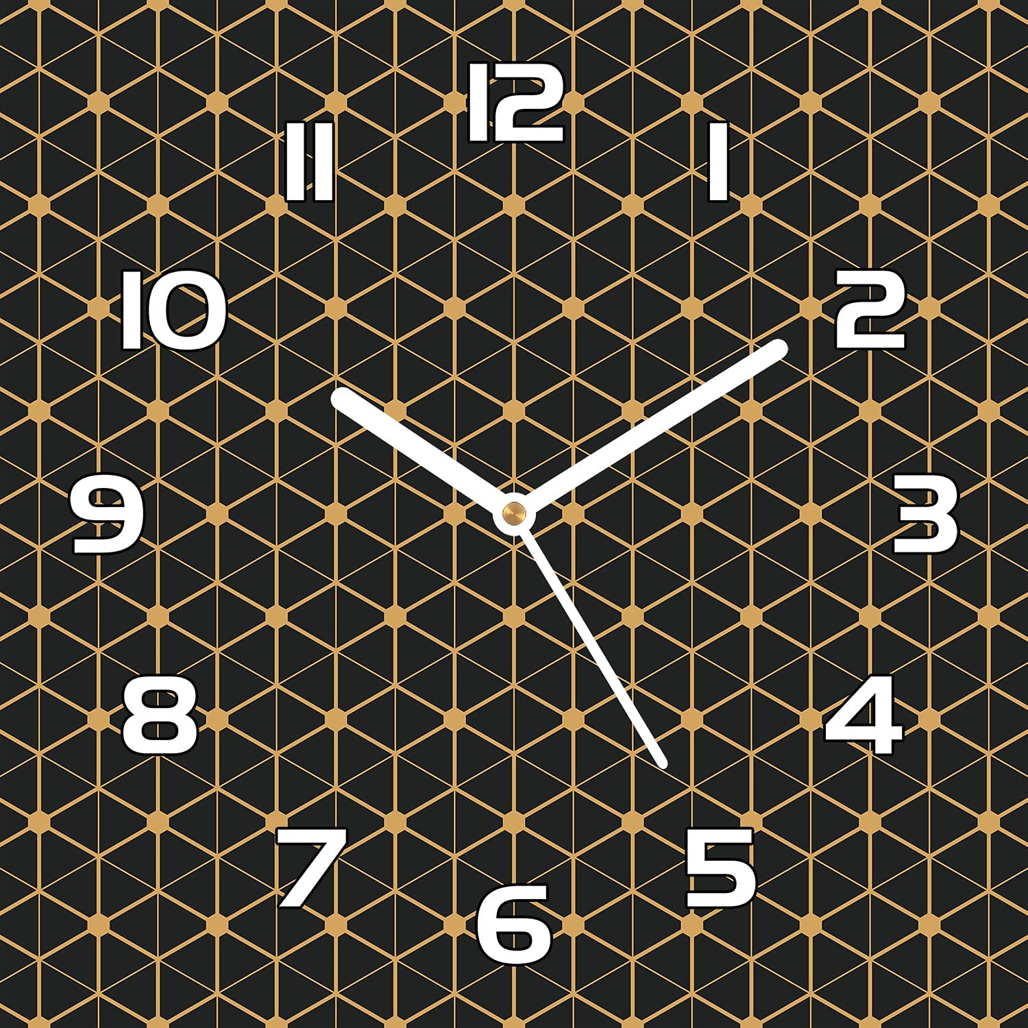 Horloge en verre de sécurité impression moderne 30x30 cm