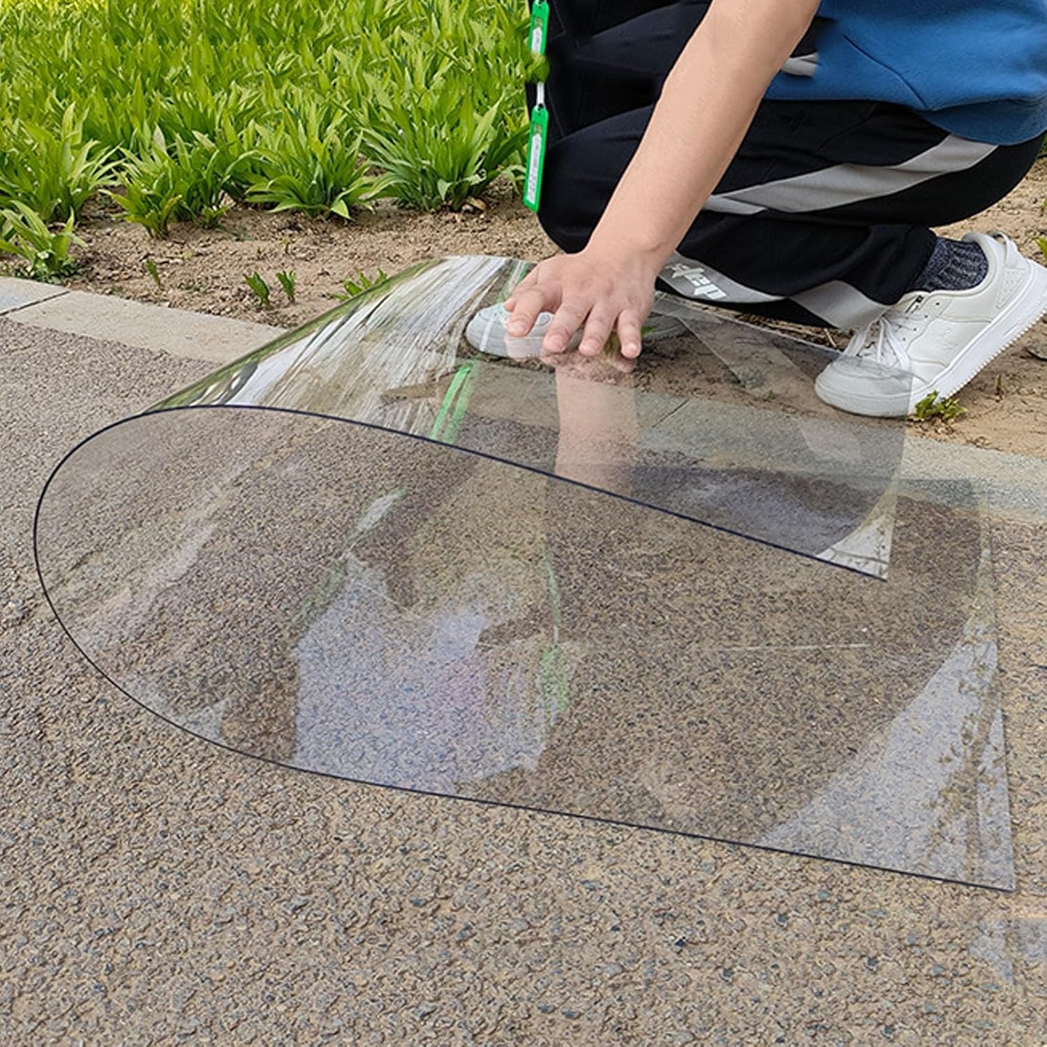 Polycarbonate Greenhouse Panels Transparent Acrylic Plastic Sheet Waterproof Protected Roof Cover 1.2mm Thick PC Endurance Board for Carports Sunroom(1.56x1m)