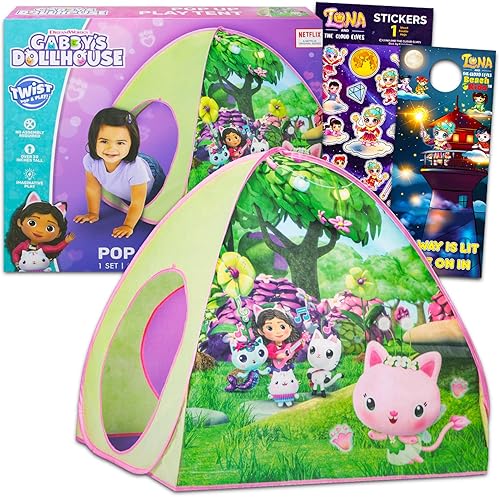 Miniatura 1 de Gabby's Dollhouse - Tienda de campaña desplegable para niños, paquete con tienda de campaña de casa de muñecas de Gabby para niñas y más