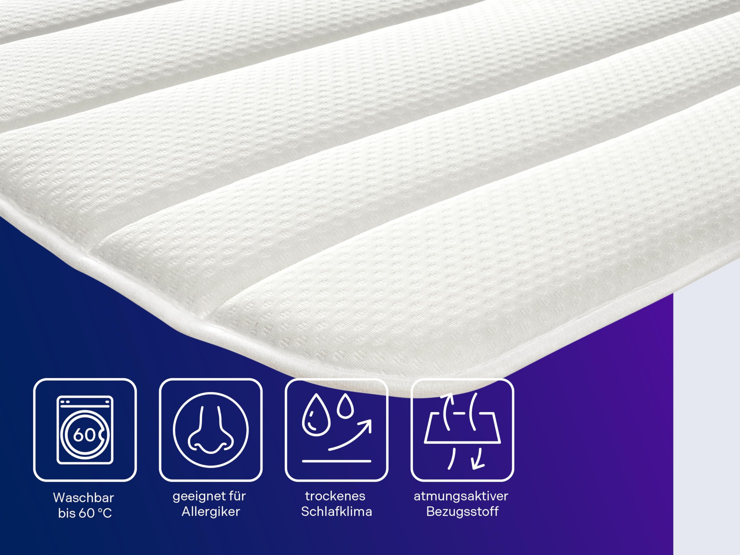 Traumnacht SleepGuard Kaltschaum-Topper, Matratzenauflage, Schoner für Matratze bis 30 cm, Allergiker geeignet, Öko-Tex Zertifiziert, 120 x 200 cm, produziert nach deutschem Qualitätsstandard
