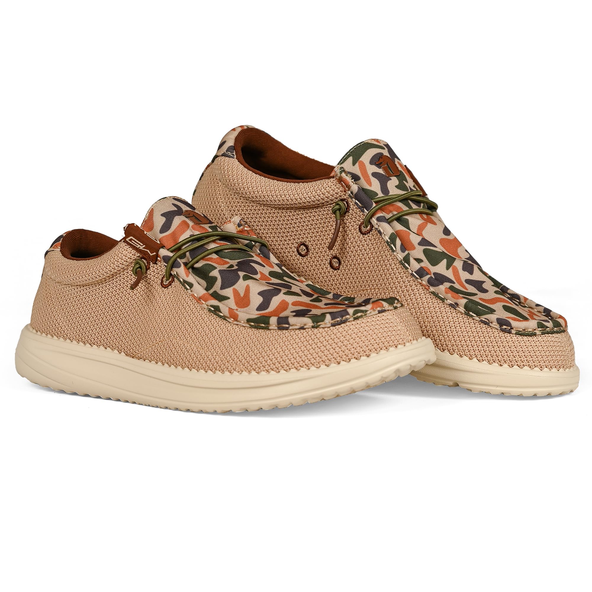 Gator Waders Mens Camp Shoes - Breathable Slip-On Loafers - Elastic Laces - Ultralight All Day Cushioning - Fitted Feel